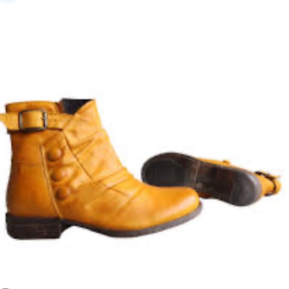 Miz Mooz Amber Ankle Boots with Buckle and Button Details - Picture 2 of 14
